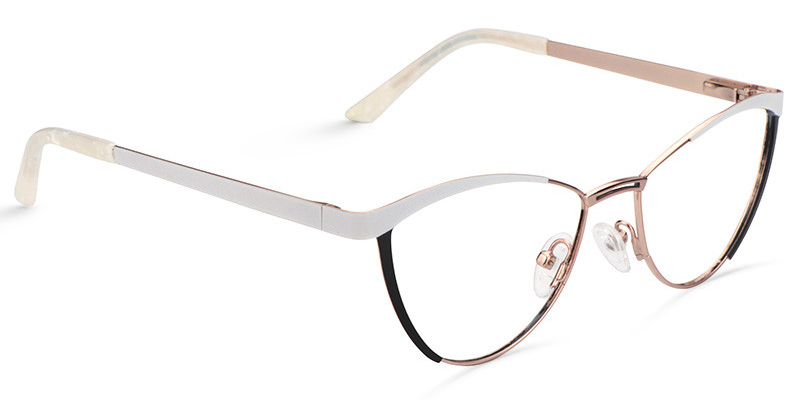 Sydney Cat Eye White Glasses2