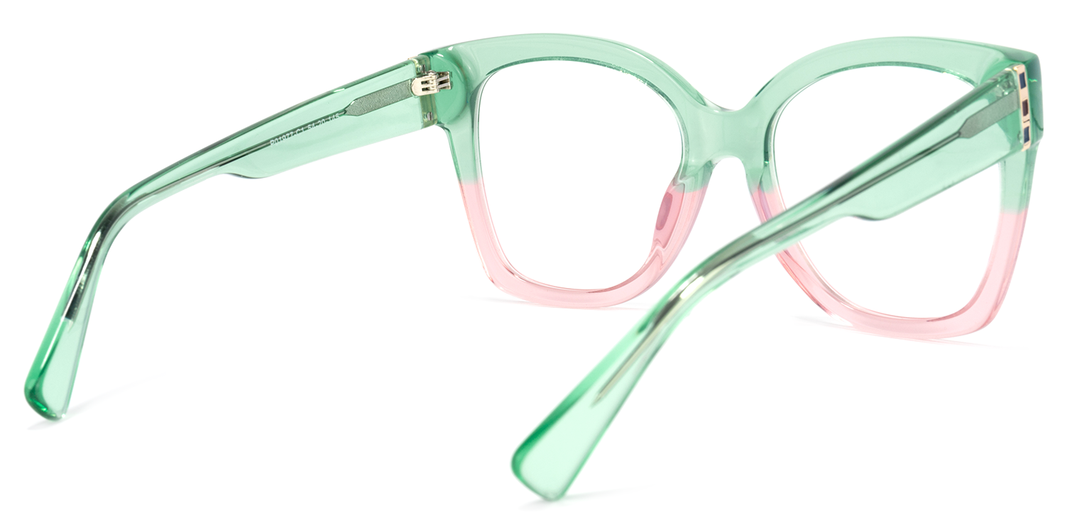 Tyson Square Green-Pink Glasses4
