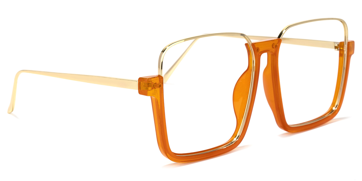 Velez Square Orange Glasses2