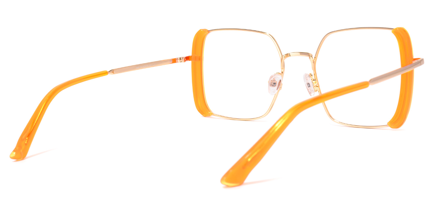 Joselyn Square Orange Glasses4