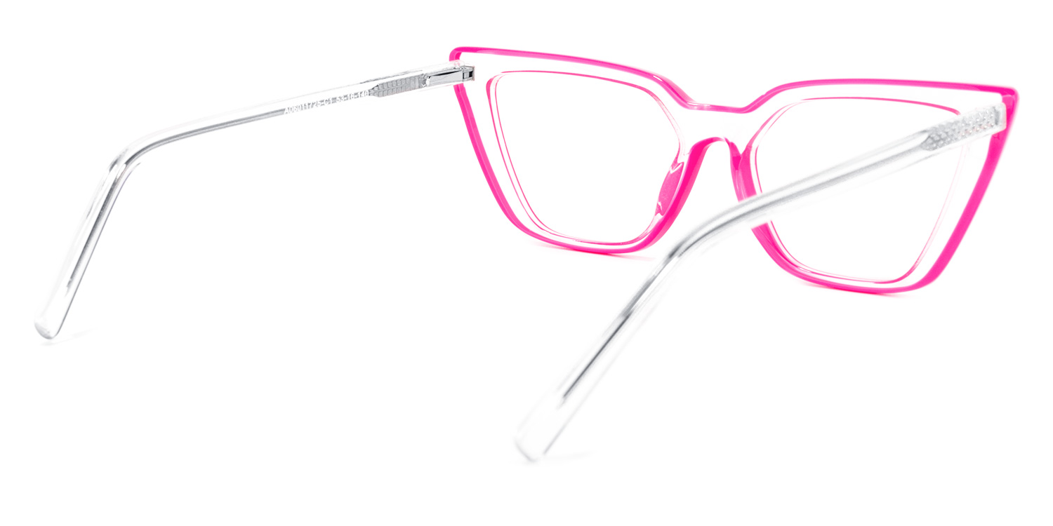 Yosef Cateye Bright-Pink Glasses4