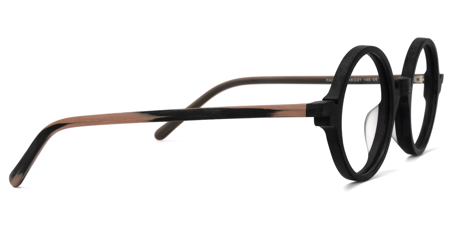Otto Round Black Glasses2