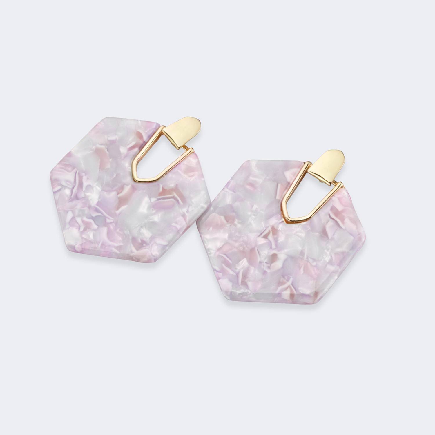 Vintage Geometric Shape Pink Earrings0