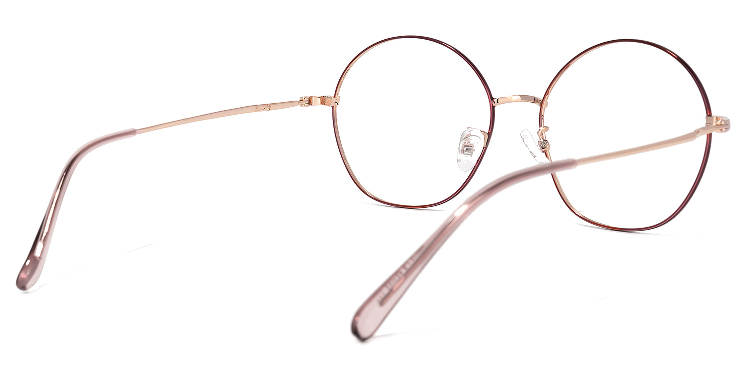 Nguyen Round Pink Glasses4