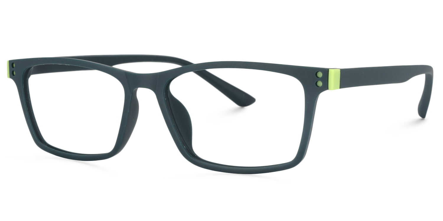 Rectangle Dark Green Glasses | Zeelool Glasses2