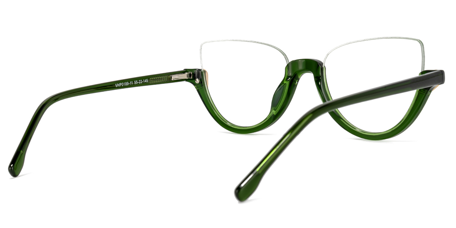 Felicia Cat Eye Green Glasses 3