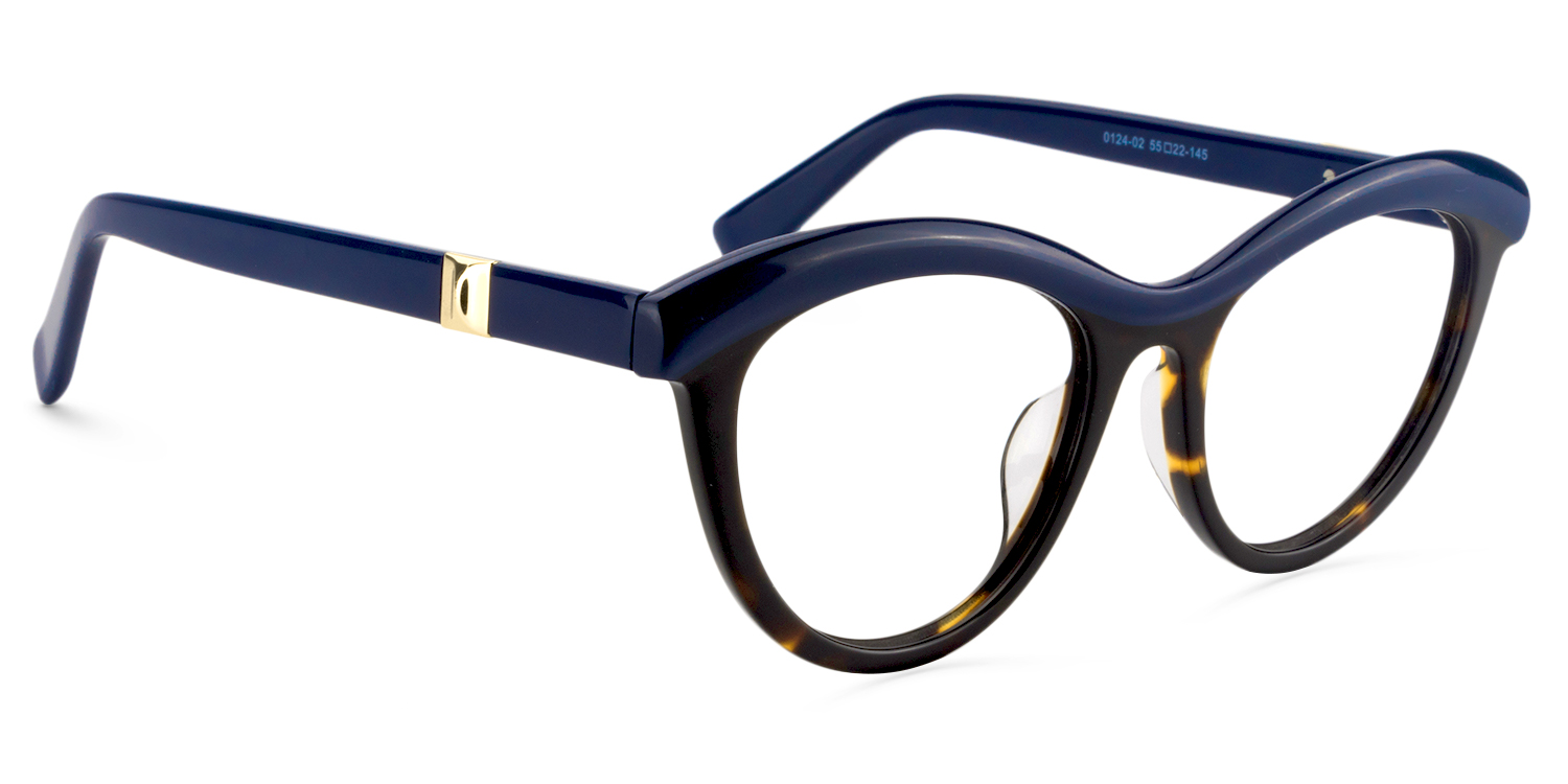 Sean Cat Eye Blue Glasses3