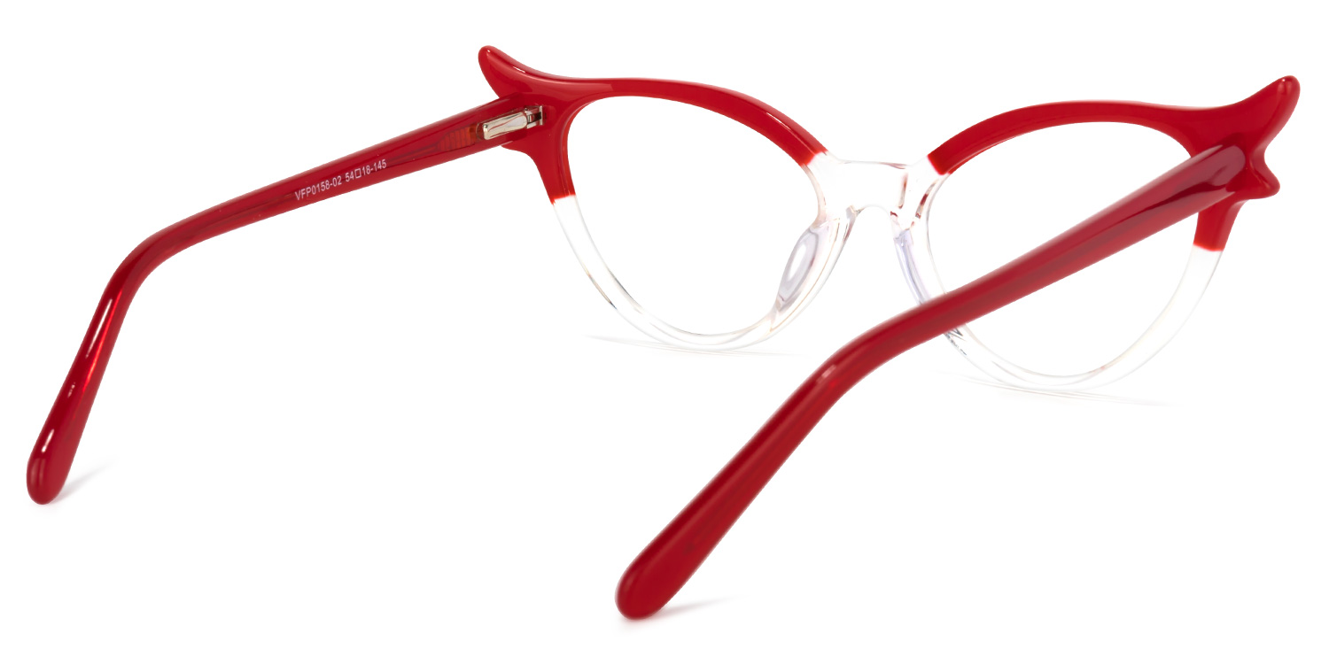 Judy Cat Eye Red Glasses5