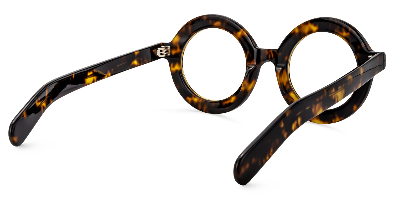 Calhoun Round Yellow Tortoise Glasses5