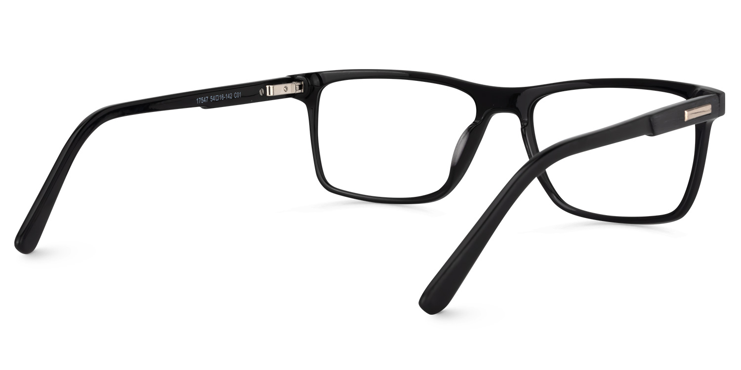 Daniel Rectangle Black Glasses4