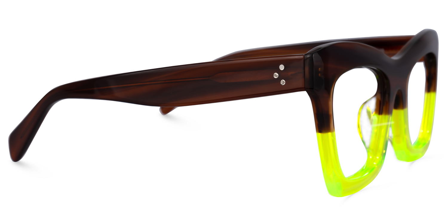 Benitez Square Green Glasses2