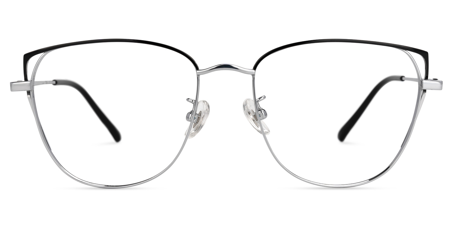 Unica Cateye Black-Silver Glasses