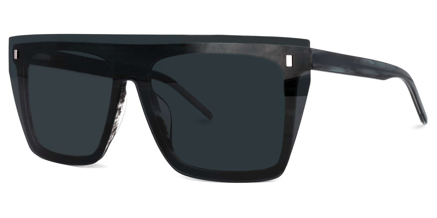 Kenya Square Gray Glasses1