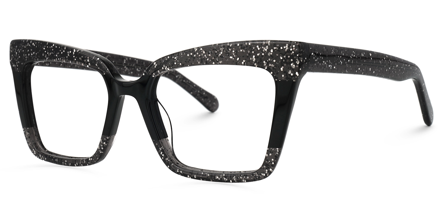 Akers Cateye Black Glasses1