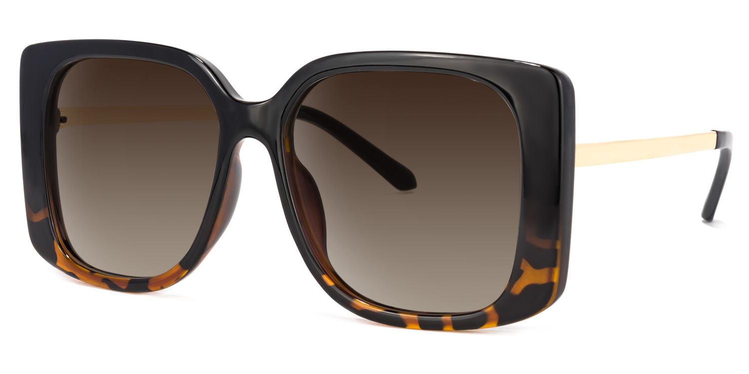 Nancy Square Black Sunglasses1