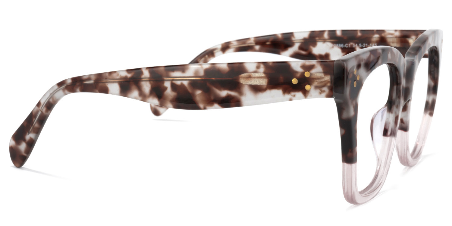 Rectangle Dark Tortoise Glasses | Zeelool Eyeglasses3