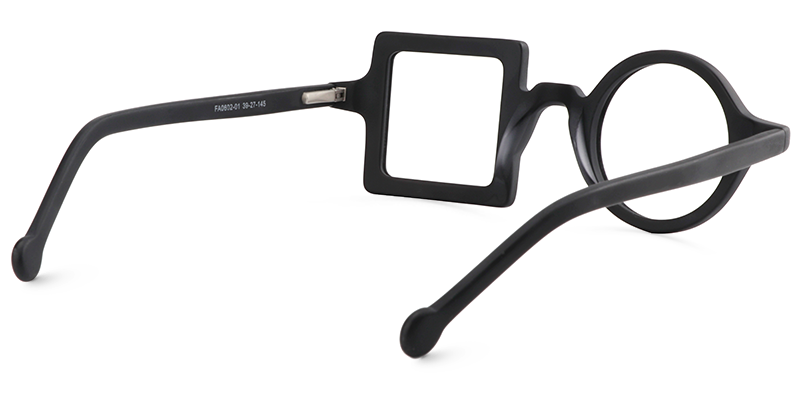 Paola Asymmetric Black Glasses5