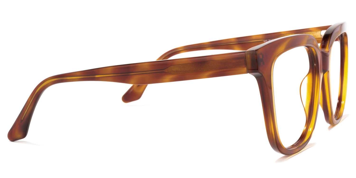 Quiana Square Yellow-Tortoise Glasses4