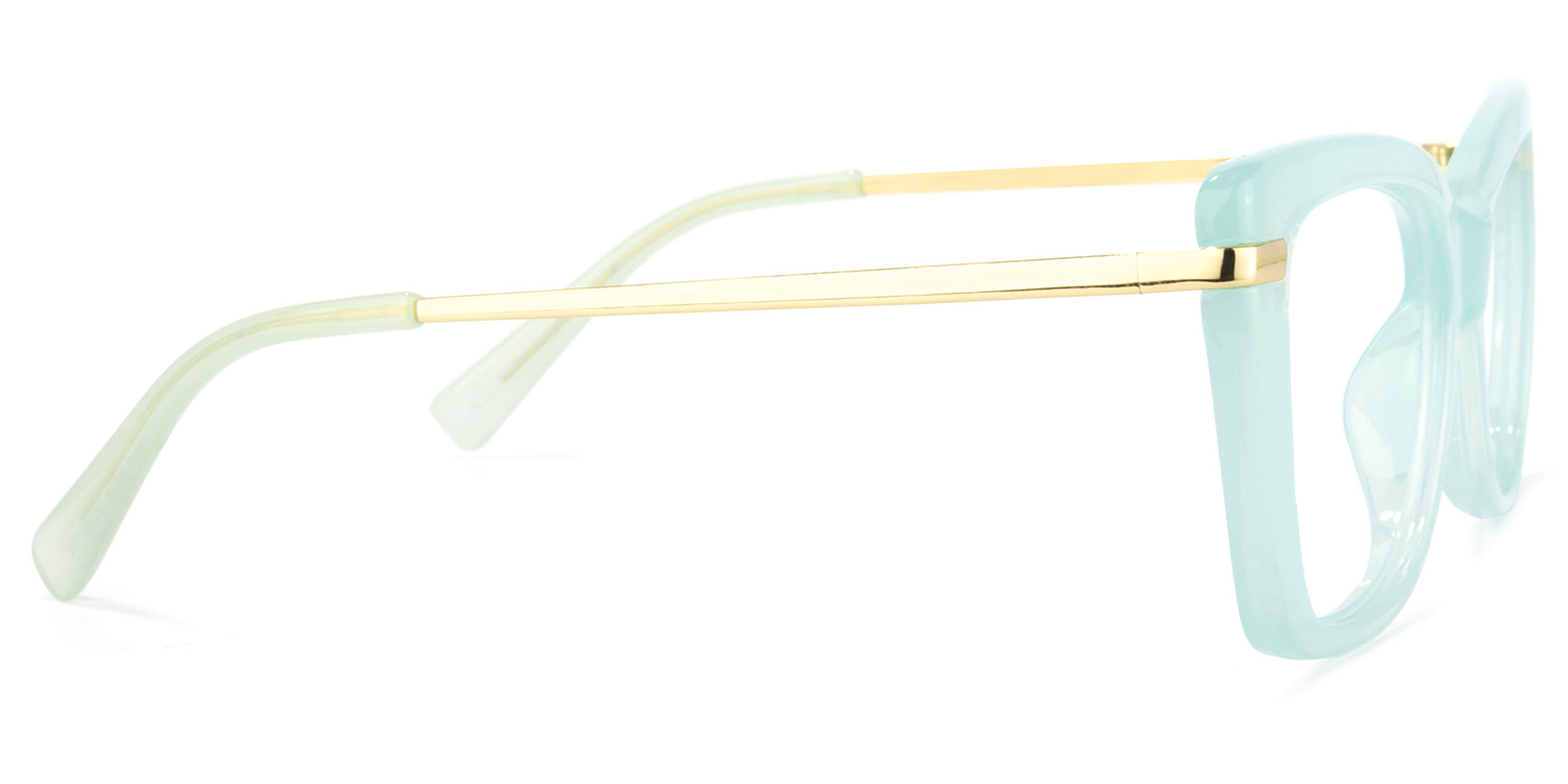 Yulia Cateye Green Glasses3