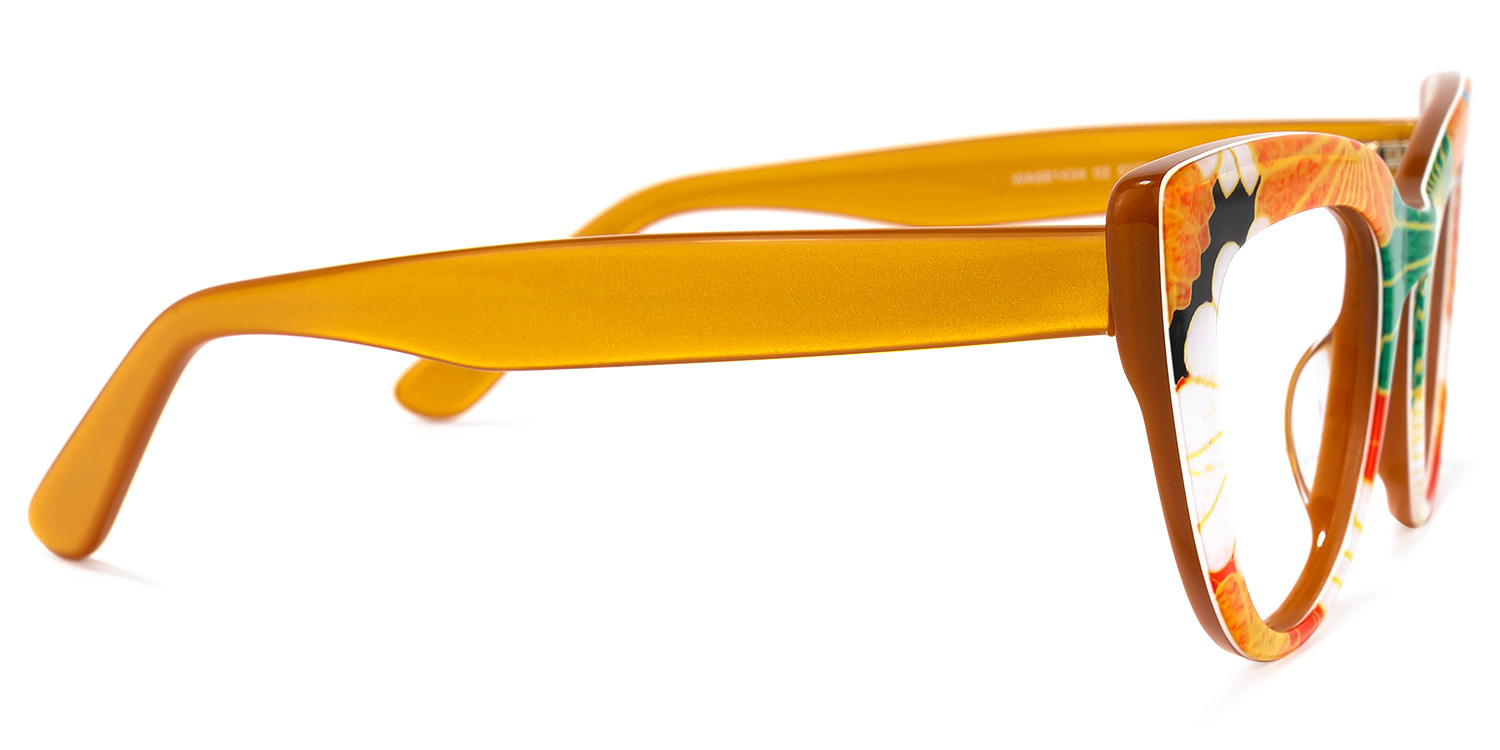 Makie Cateye Yellow Glasses3
