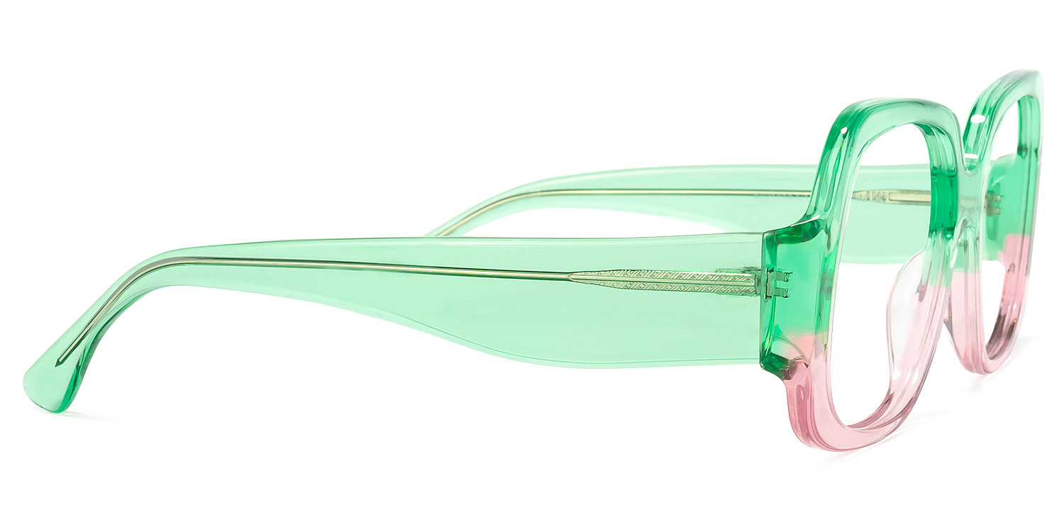 Erkrath Square Green-Pink Glasses3