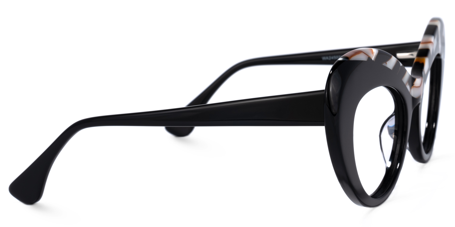 Bellamy Cateye Black-White Glasses3