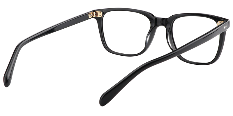 Rectangle Black Glasses | Zeelool Eyeglass Frames Online5