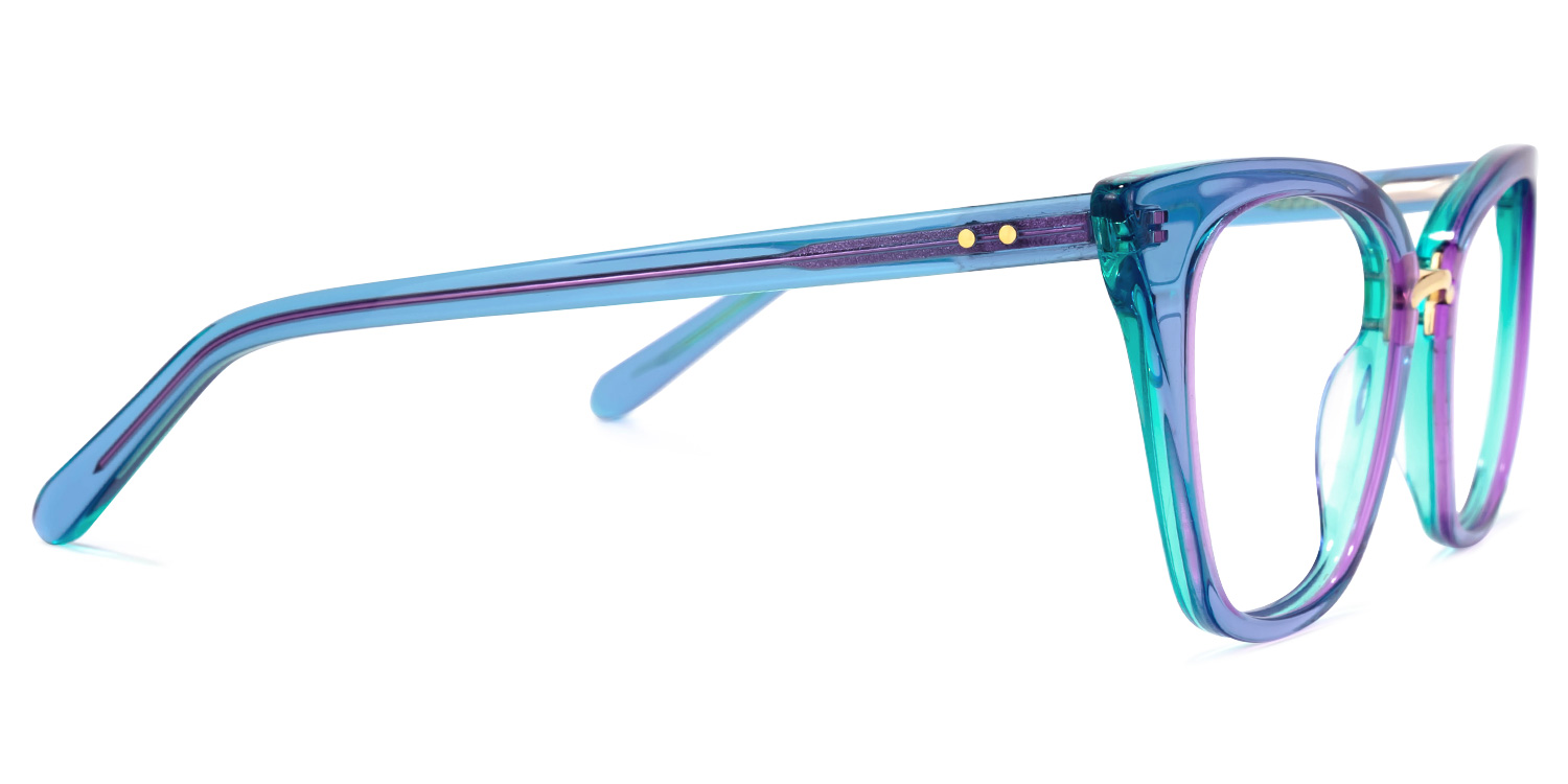 Martha Cat Eye Light-Blue Glasses3