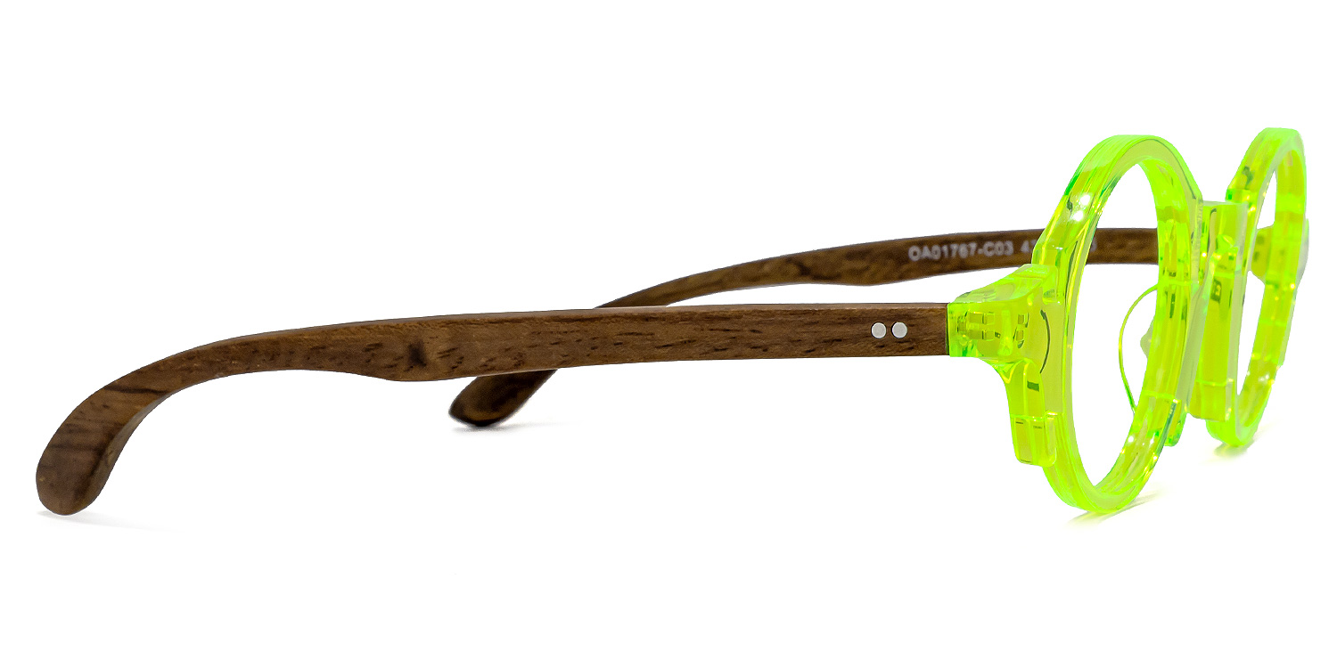 Charlie Round Green Glasses3