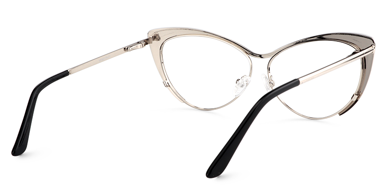 Ellen Cateye Silver Glasses6