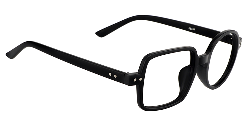 Tony Asymmetric Black Glasses 4