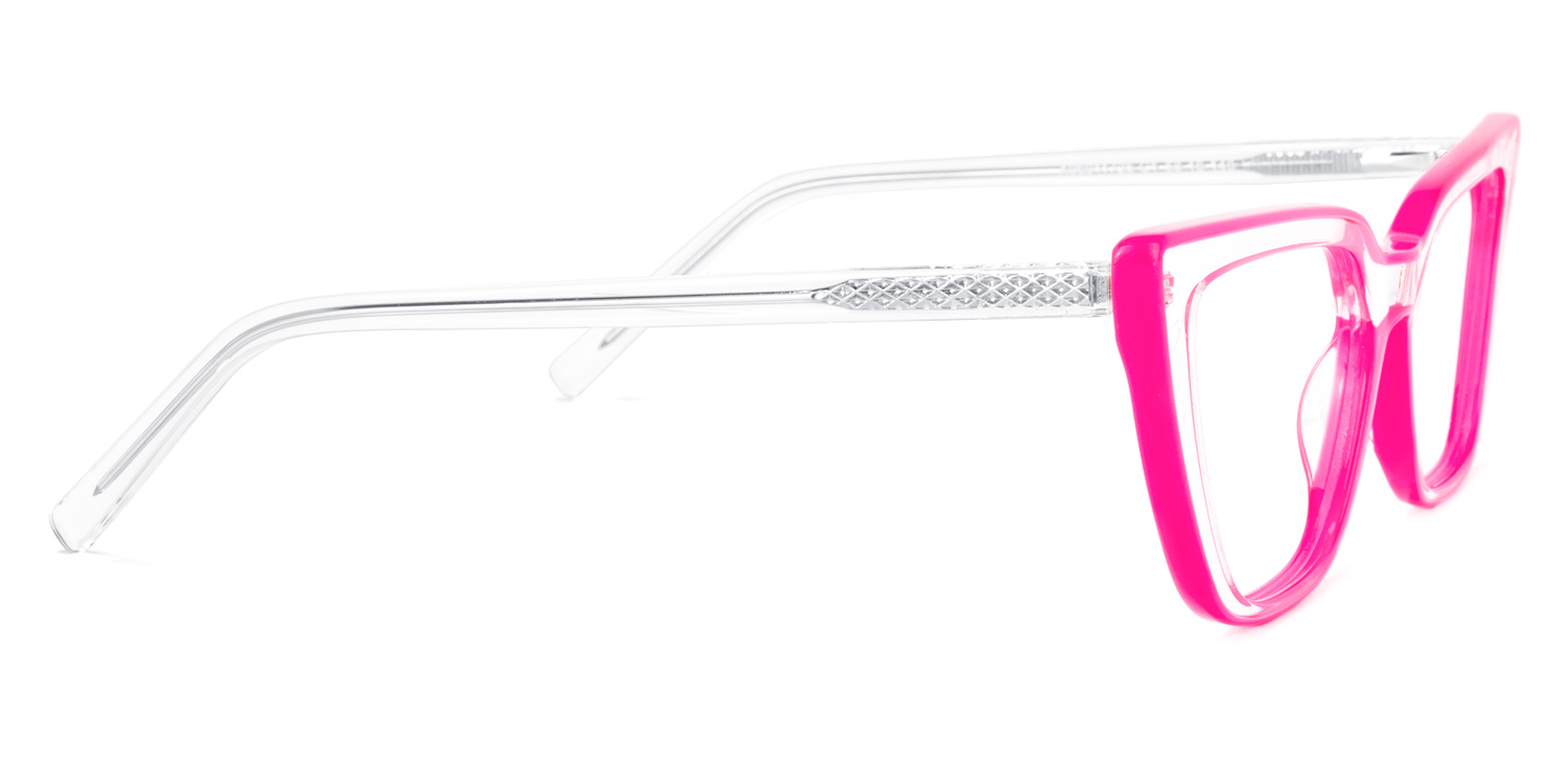 Yosef Cateye Bright-Pink Glasses3