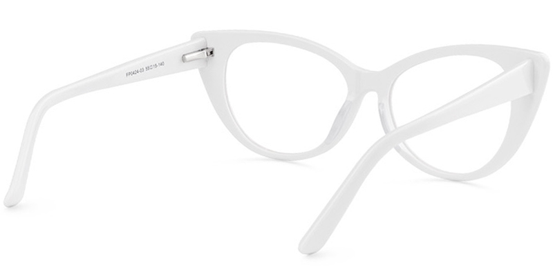 Cindy Cat Eye White Glasses5