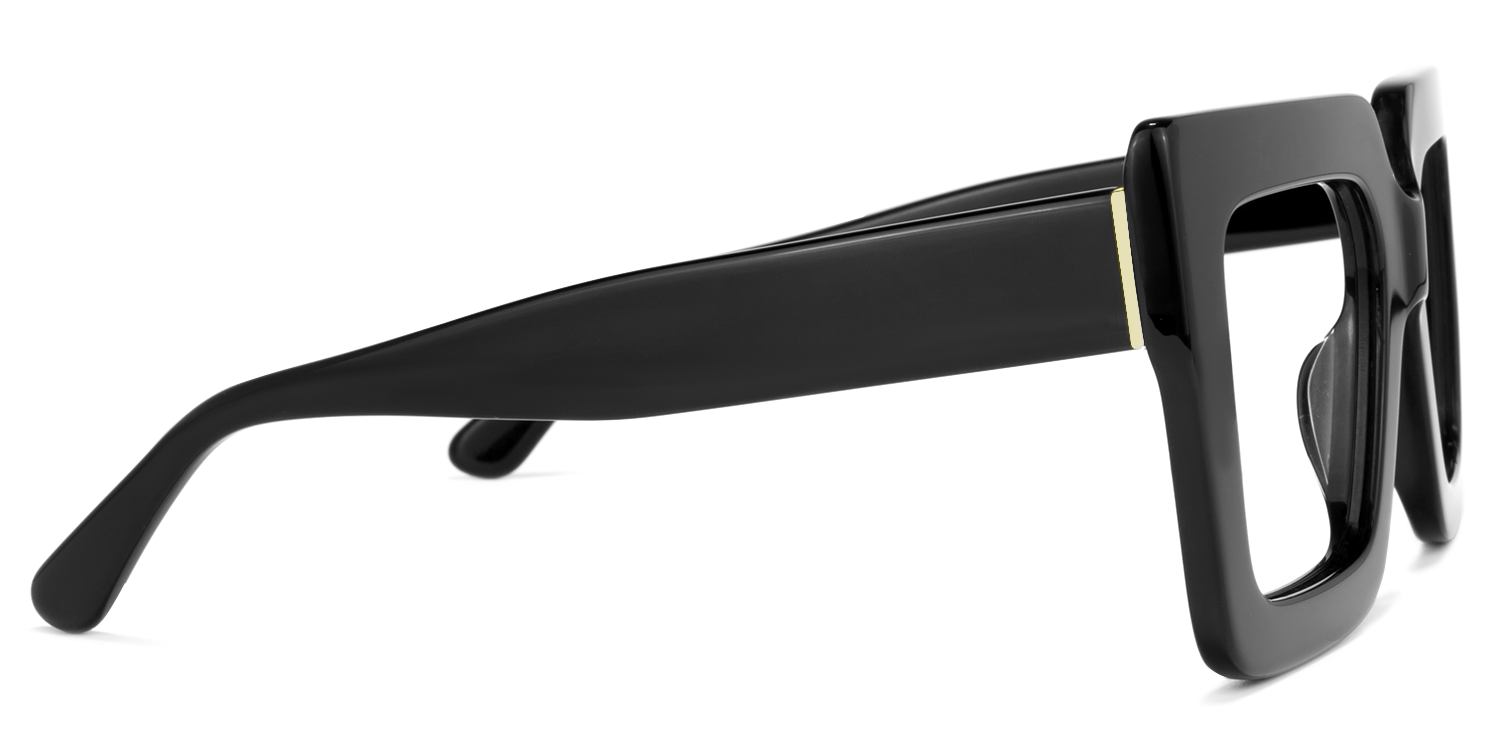 Brandon Square Black Glasses4