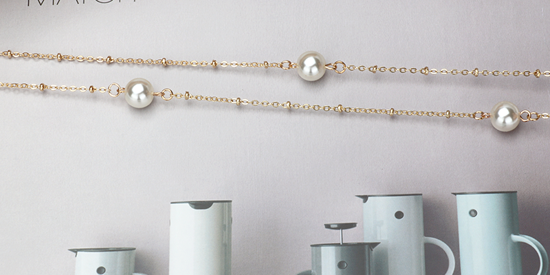 Pearl Gold Eyeglasses Chain-054