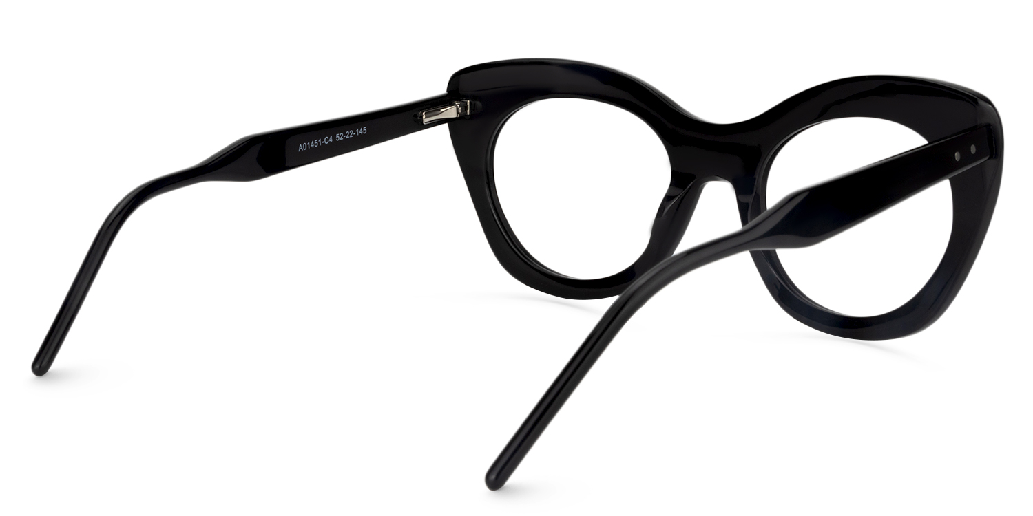 Maria Cat-eye Black Glasses5