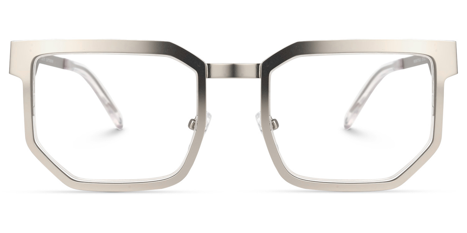 Barber Geometric Silver Glasses0