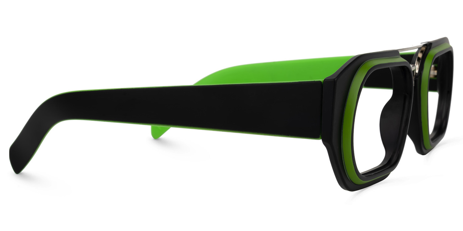 Ineabell Geometric Green Glasses2