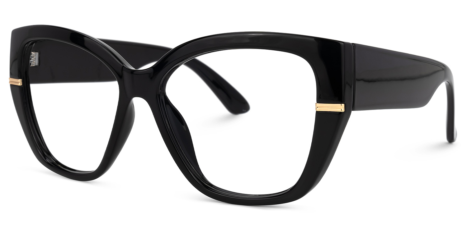 Oneida Geometric Black Glasses