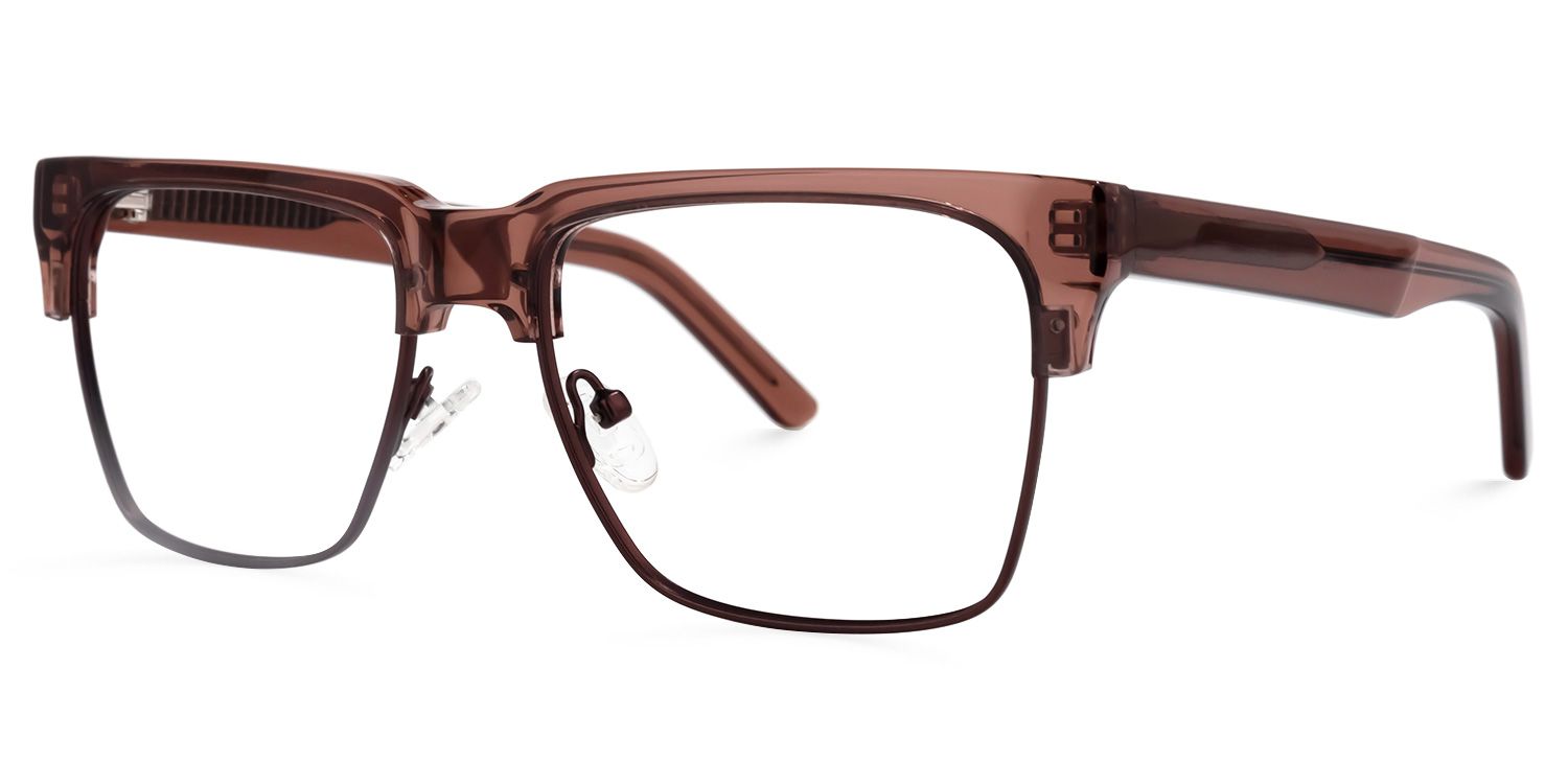 ZEELOOL Mienzer Browline Brown Glasses