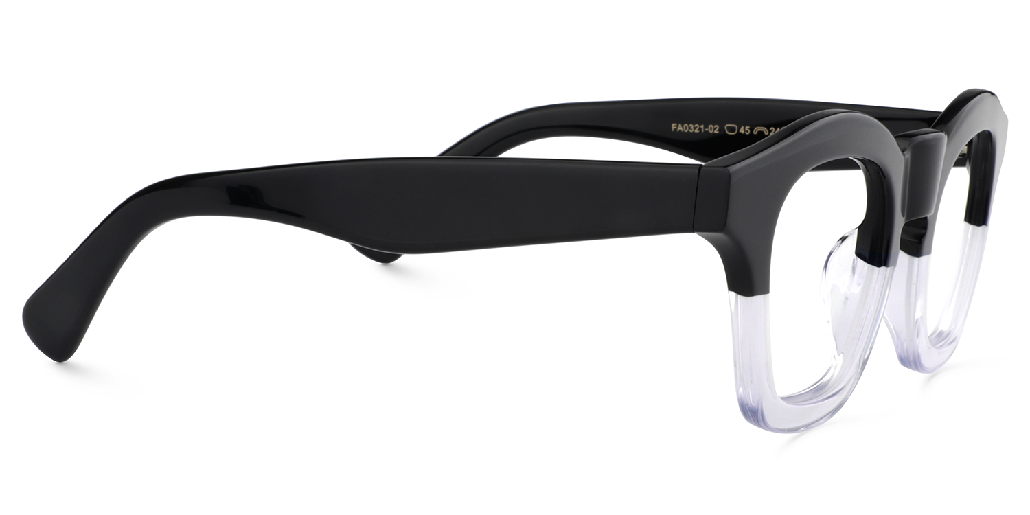 Rita Square Black&Crystal Glasses4