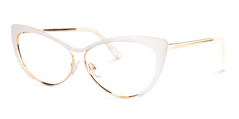 Cateye White Glasses | Zeelool Eyeglasses3