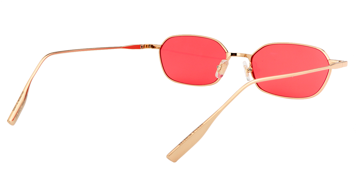 Emma Rectangle Gold Sunglasses4