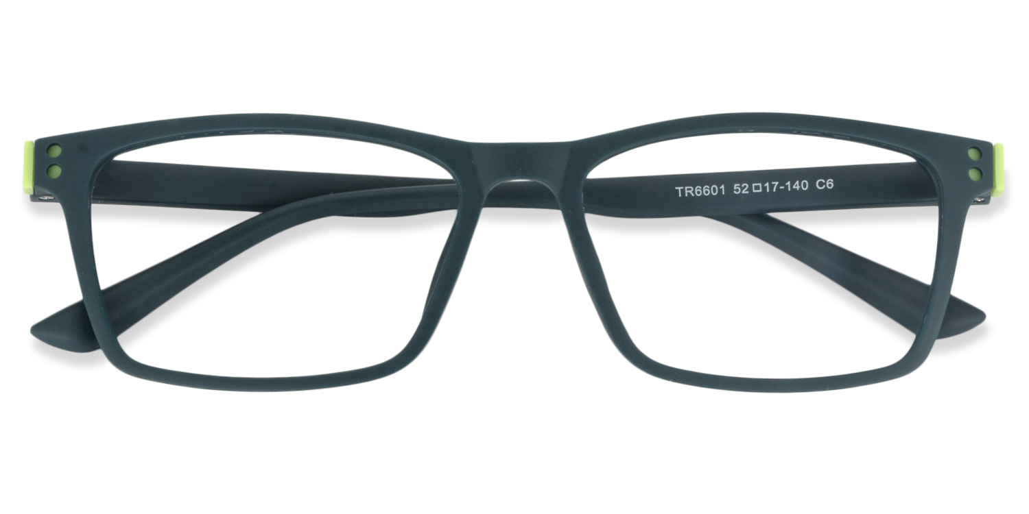 ZEELOOL Cheche Rectangle Dark Green Glasses