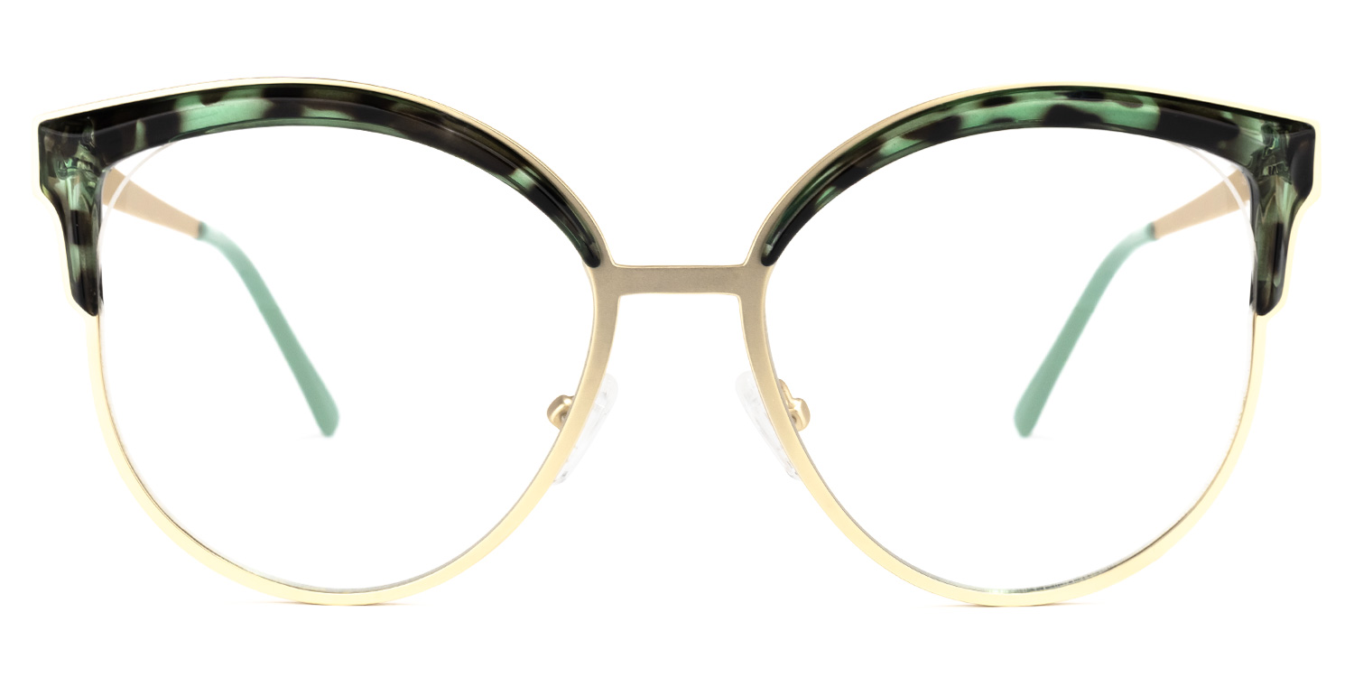 Laureano Browline Green-Tortoise Glasses