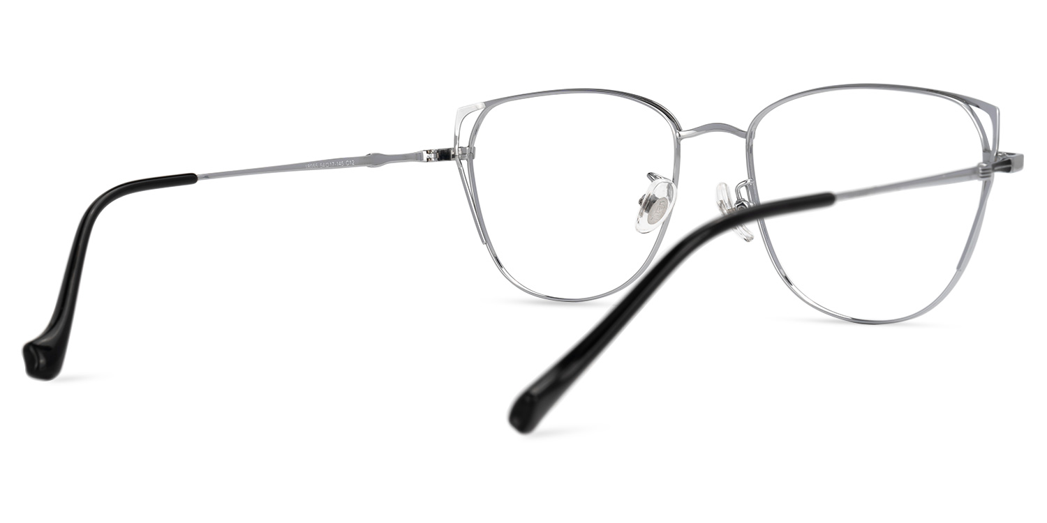 Unica Cateye Black-Silver Glasses3