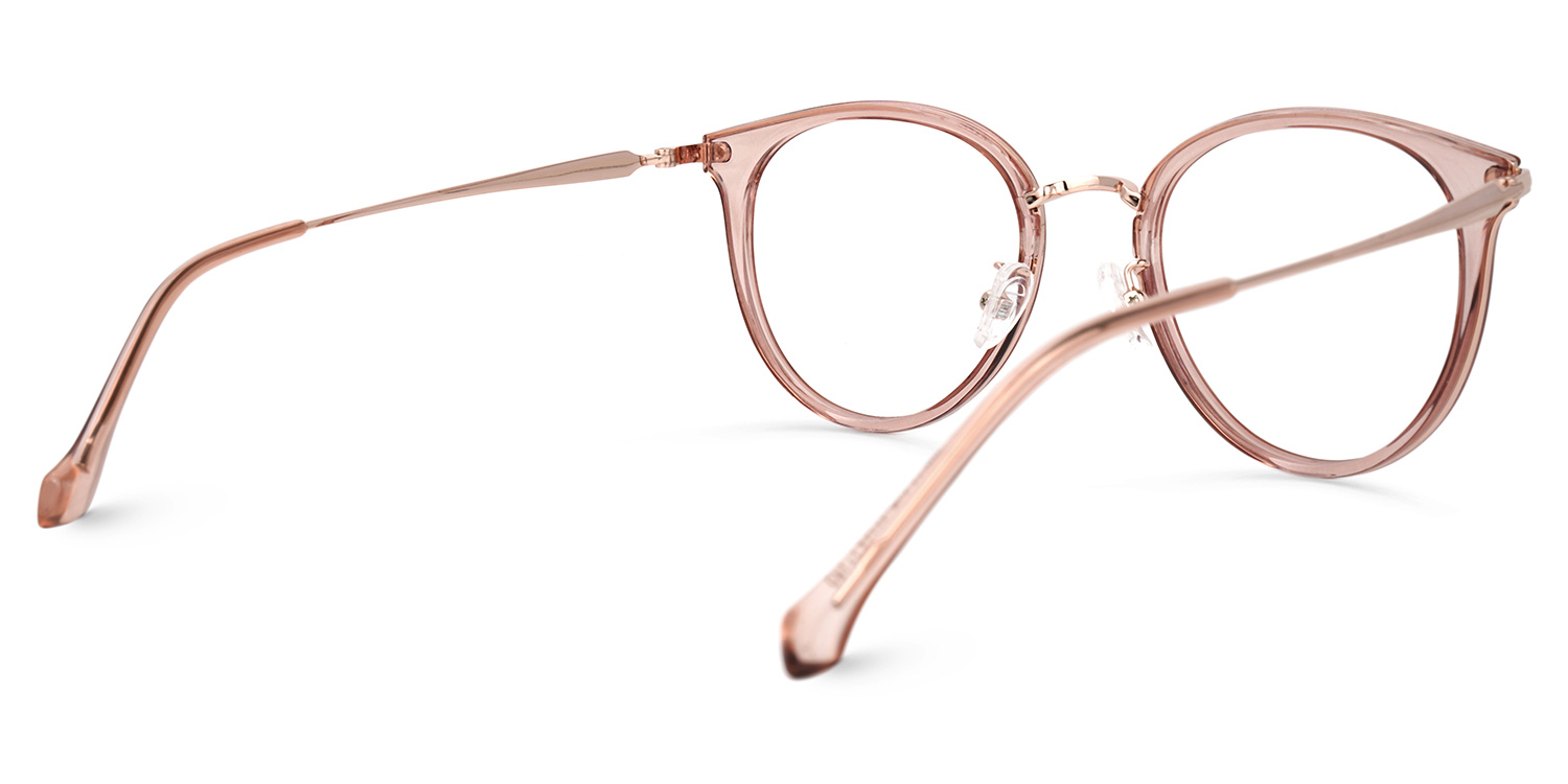 Yahaira Round Pink Glasses3