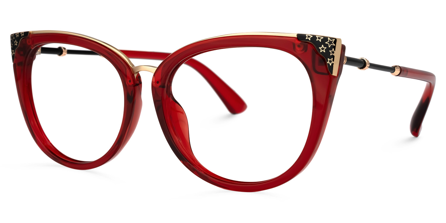 ZEELOOL Dalton Cateye Red Glasses