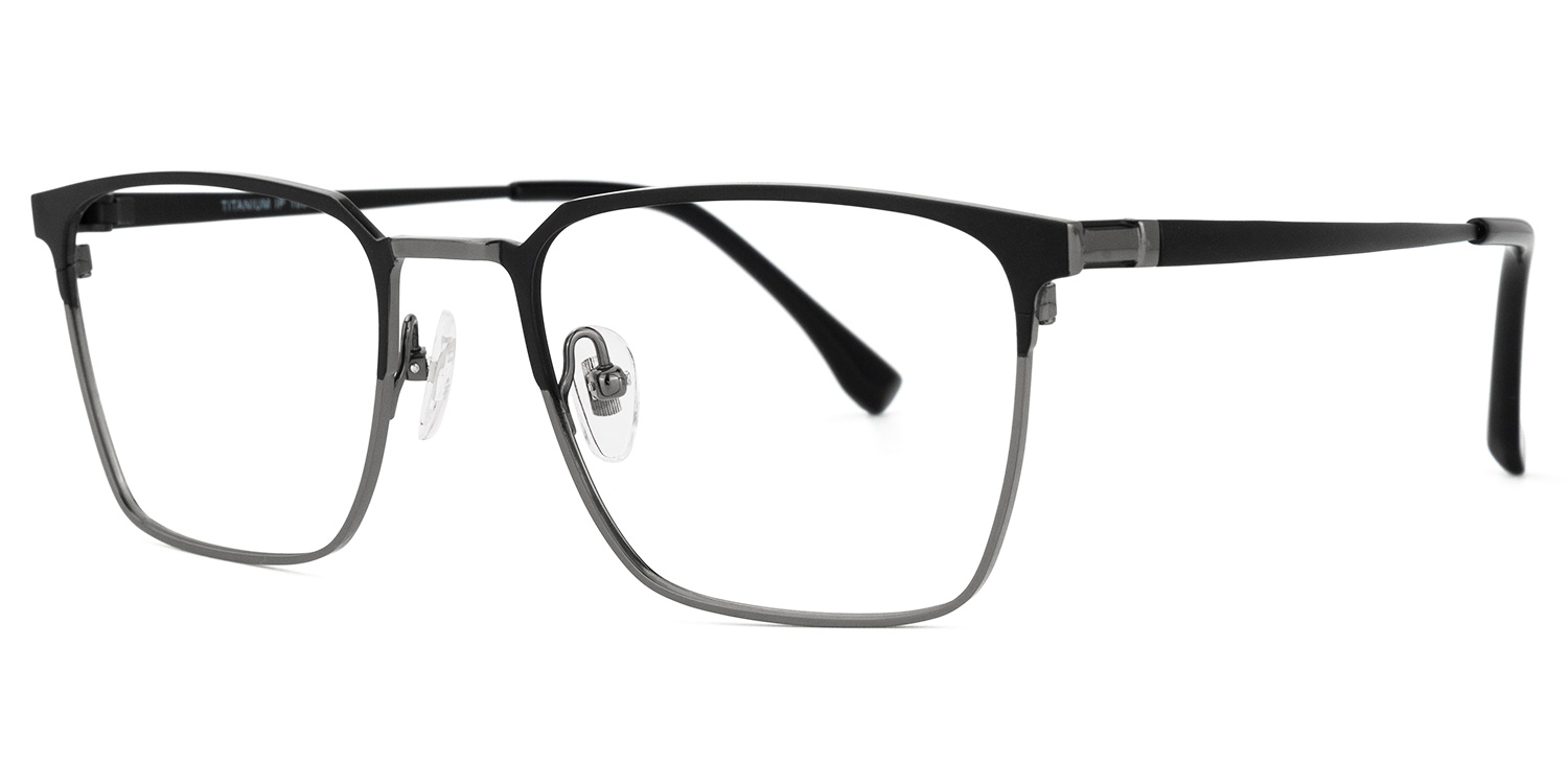 Khadajah Square Black-Gray Glasses