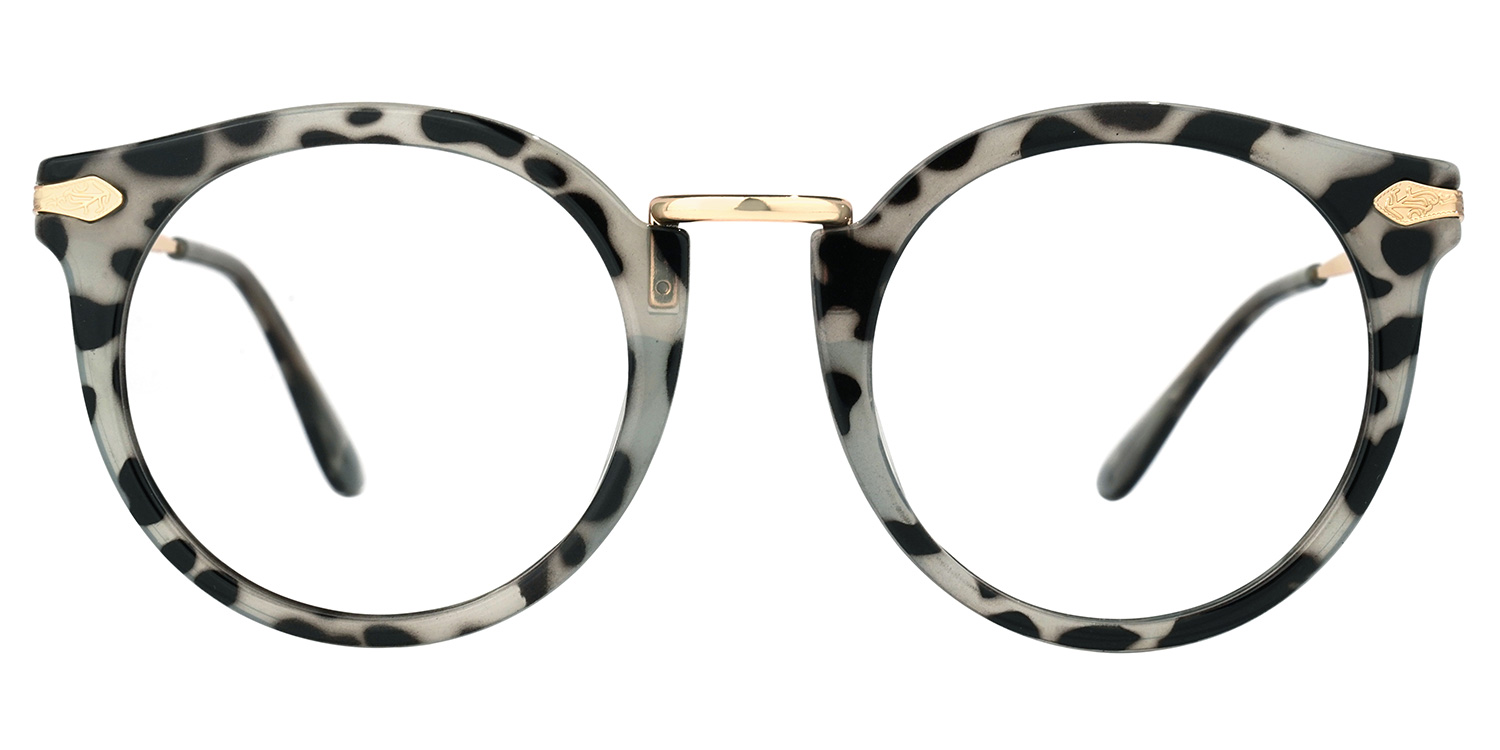 Quentina Round Gray Glasses0